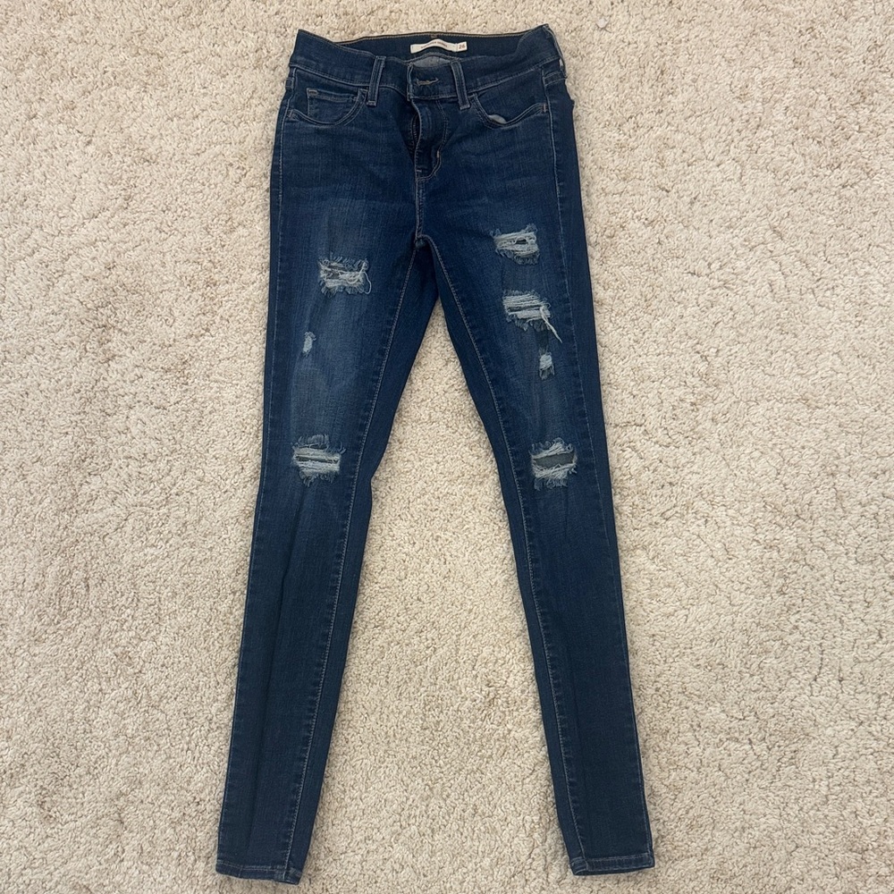 Levi’s Distressed Blue Skinny Jeans